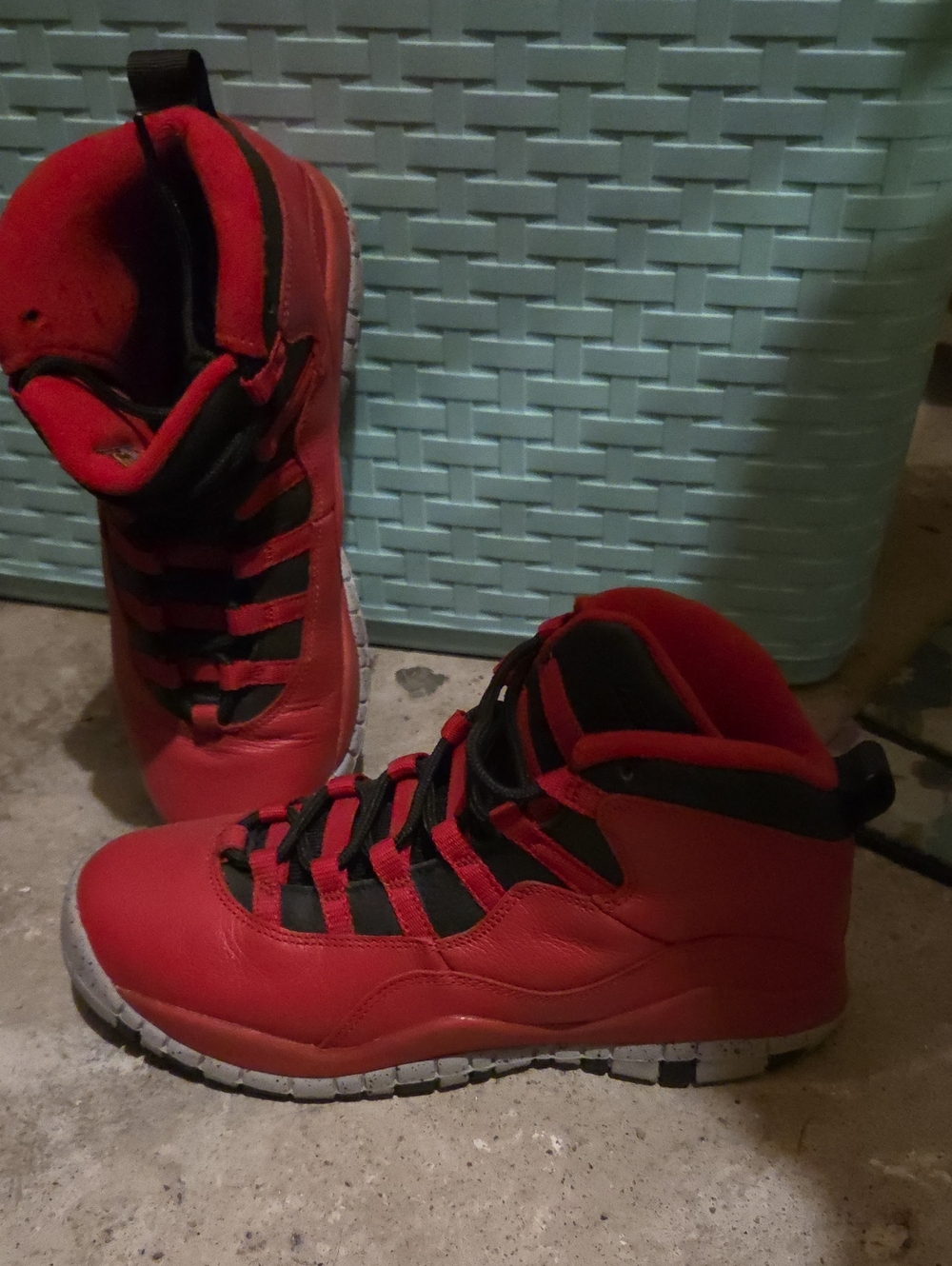 Jordan Kids Red and Black High-Top Sneakers